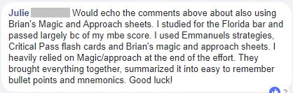 "Would echo the comments above about also using Brian's Magic and Approach sheets."