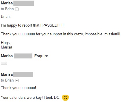 "Your calendars were key!"
