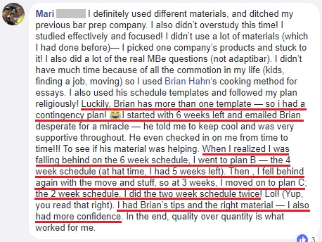 "I had Brian's tips and the right material . . . I also had more confidence."