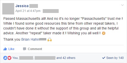 Jessica passes Massachusetts bar exam