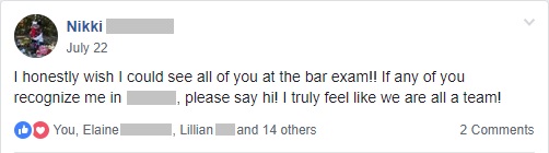 Facebook group feels like a team