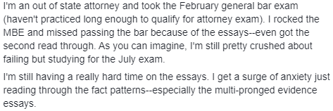 California Attorneys' Exam experience 3