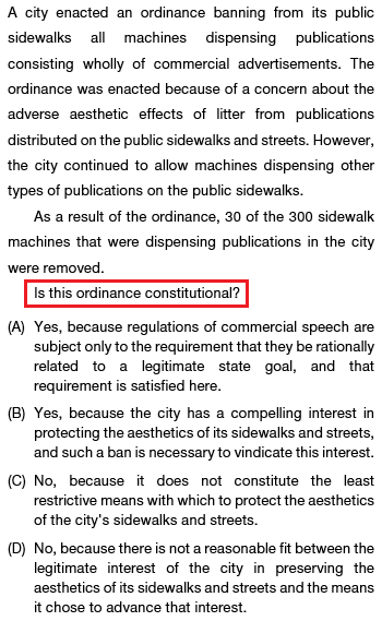 current MBE question format