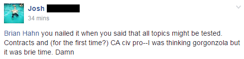 "you nailed it when you said that all topics might be tested"